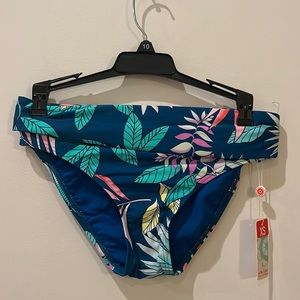 Swim Systems Pacific Oasis Aloha Banded Bikini Bottom,XS,NWT